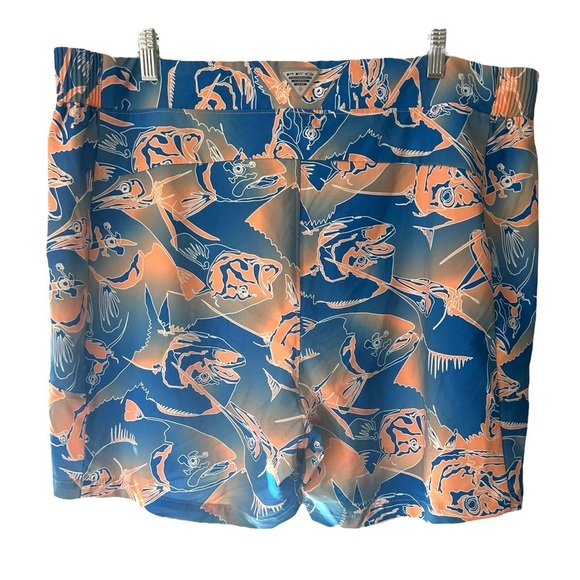 Columbia Women’s Board Shorts Size 1X Blue Orange Fish - Picture 2 of 4
